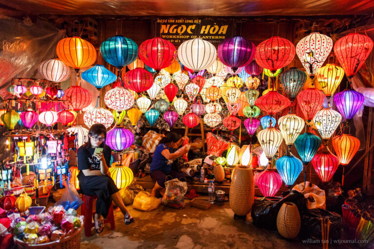 Colourful lanterns at a shop in Hoi An, Vietnam